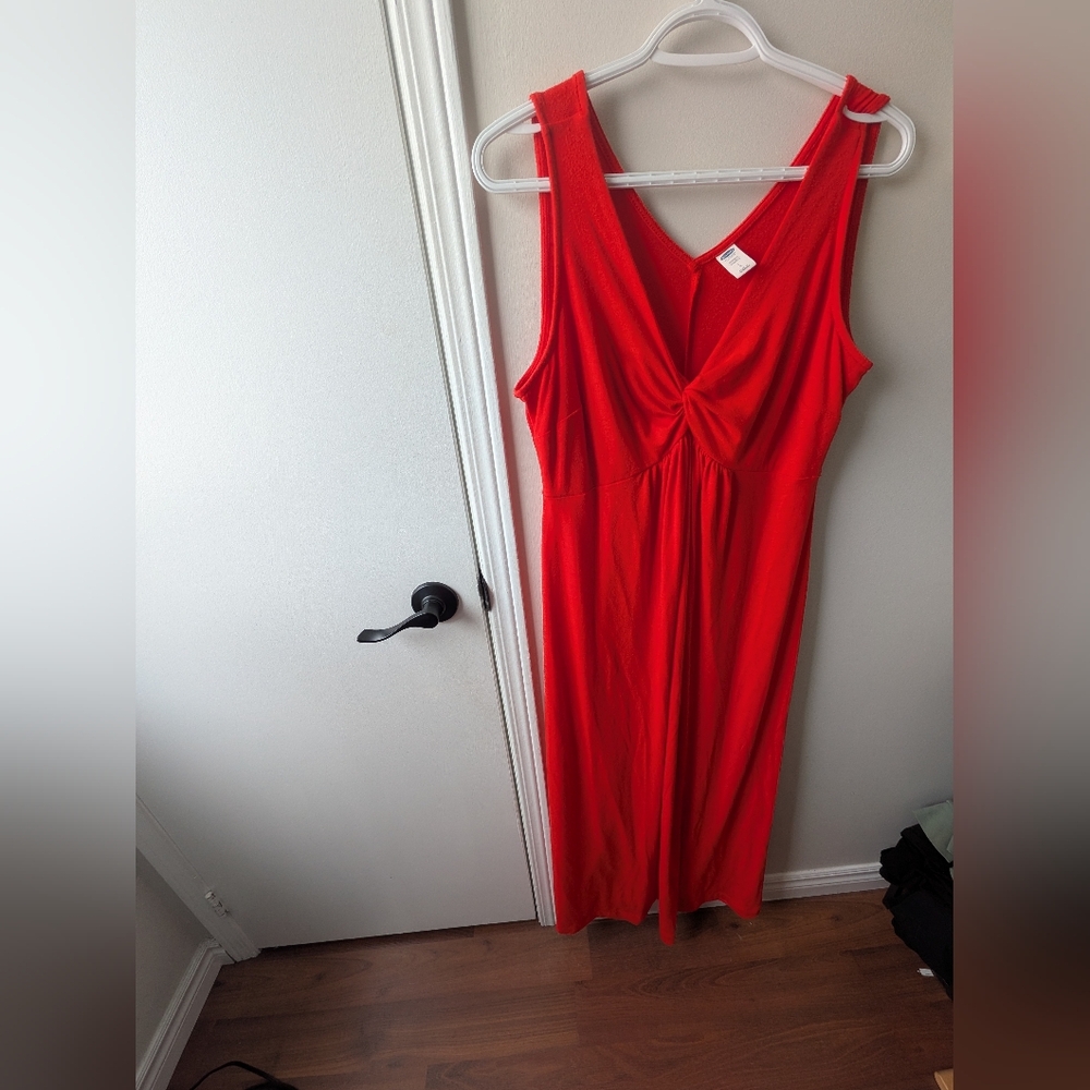 Old Navy Bold Red Maternity Maxi Dress